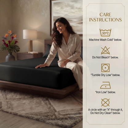 Luxury Fitted Sheet 11" Deep Pocket (28 cm) | Soft, Breathable, Wrinkle-Free Bedding for All Mattresses