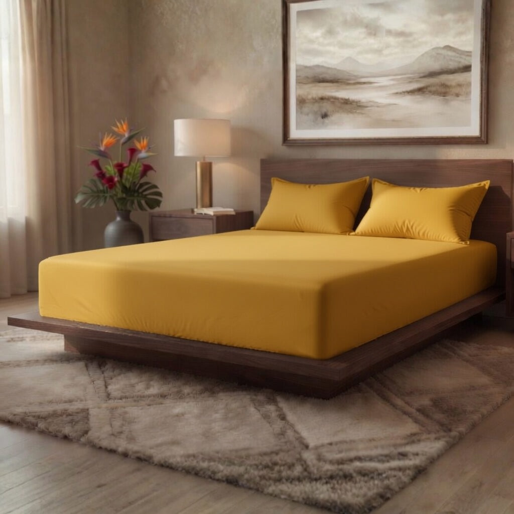 Luxury Fitted Sheet 11" Deep Pocket (28 cm) | Soft, Breathable, Wrinkle-Free Bedding for All Mattresses