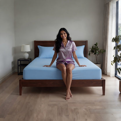 Extra Deep Fitted Sheet 40cm | Ultra Soft, Wrinkle-Free, Perfect Fit for Thick Mattress (UK Size)