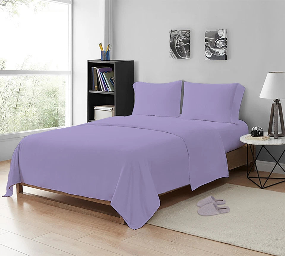 Premium 200 Thread Count Cotton Flat Sheets | Soft Breathable Luxury Bedding UK