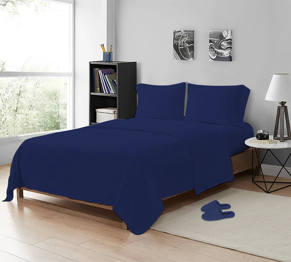 Premium 200 Thread Count Cotton Flat Sheets | Soft Breathable Luxury Bedding UK
