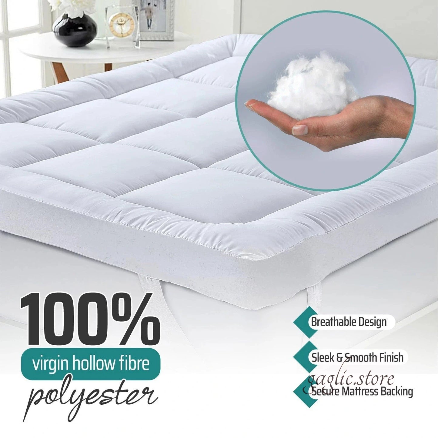 Luxury 10cm / 4Inch Thick Mattress Topper | Ultra Soft, Breathable & Supportive | Hotel Comfort for UK Beds