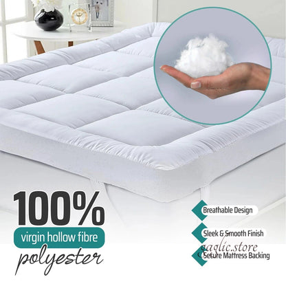 Luxury 10cm / 4Inch Thick Mattress Topper | Ultra Soft, Breathable & Supportive | Hotel Comfort for UK Beds