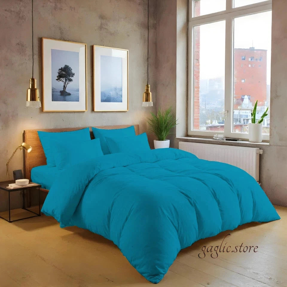 Luxury 200TC Cotton Duvet Cover Set Soft Breathable Hotel Quality Bedding UK Sizes
