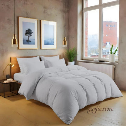 Luxury 200TC Cotton Duvet Cover Set Soft Breathable Hotel Quality Bedding UK Sizes