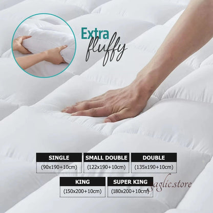 Luxury 10cm / 4Inch Thick Mattress Topper | Ultra Soft, Breathable & Supportive | Hotel Comfort for UK Beds