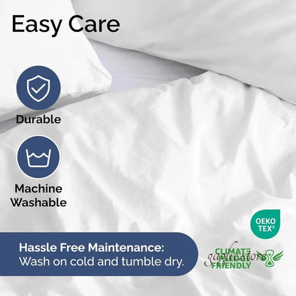 Luxury 200TC Cotton Duvet Cover Set Soft Breathable Hotel Quality Bedding UK Sizes