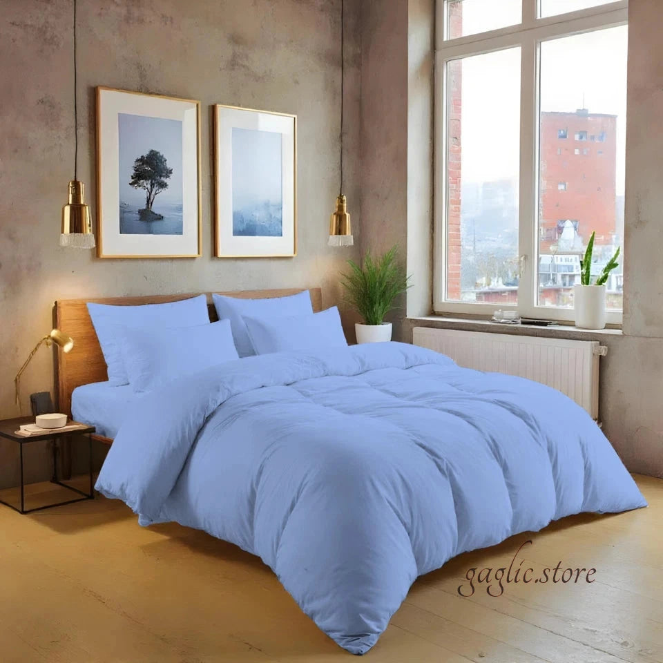 Luxury 200TC Cotton Duvet Cover Set Soft Breathable Hotel Quality Bedding UK Sizes