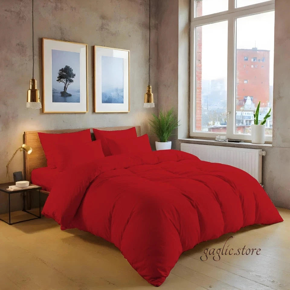 Luxury 200TC Cotton Duvet Cover Set Soft Breathable Hotel Quality Bedding UK Sizes