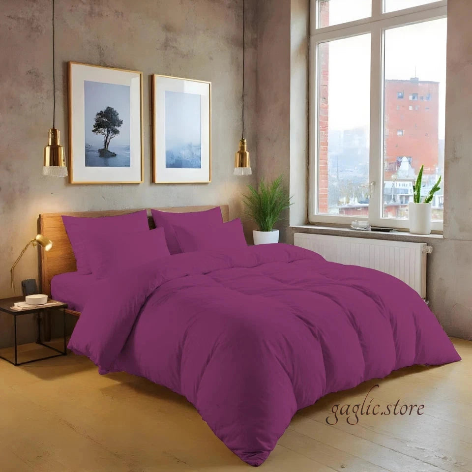 Luxury 200TC Cotton Duvet Cover Set Soft Breathable Hotel Quality Bedding UK Sizes