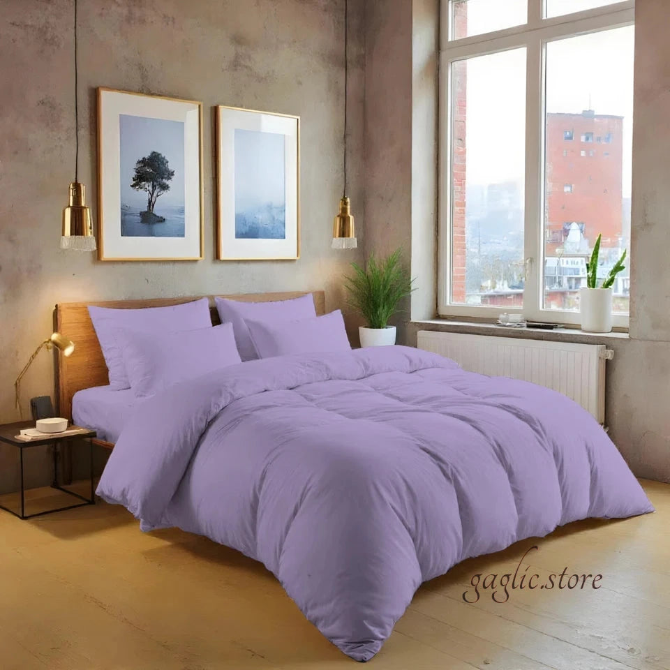 Luxury 200TC Cotton Duvet Cover Set Soft Breathable Hotel Quality Bedding UK Sizes