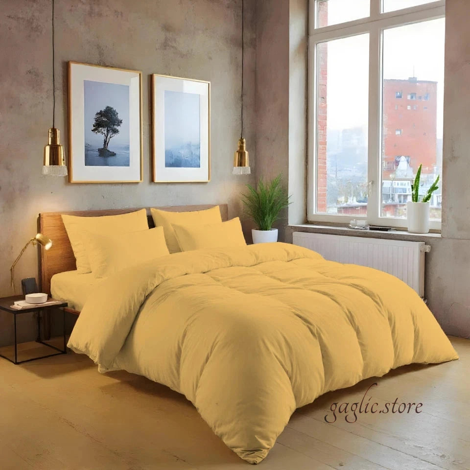 Luxury 200TC Cotton Duvet Cover Set Soft Breathable Hotel Quality Bedding UK Sizes