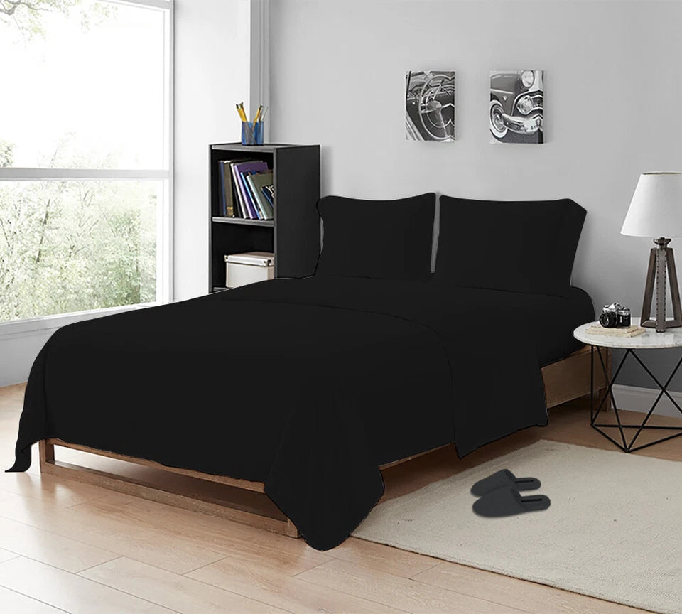 Premium 200 Thread Count Cotton Flat Sheets | Soft Breathable Luxury Bedding UK