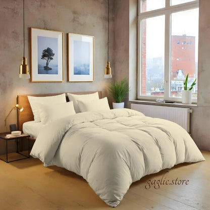 Luxury 200TC Cotton Duvet Cover Set Soft Breathable Hotel Quality Bedding UK Sizes