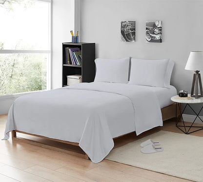 Premium 200 Thread Count Cotton Flat Sheets | Soft Breathable Luxury Bedding UK