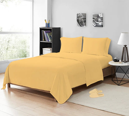 Premium 200 Thread Count Cotton Flat Sheets | Soft Breathable Luxury Bedding UK